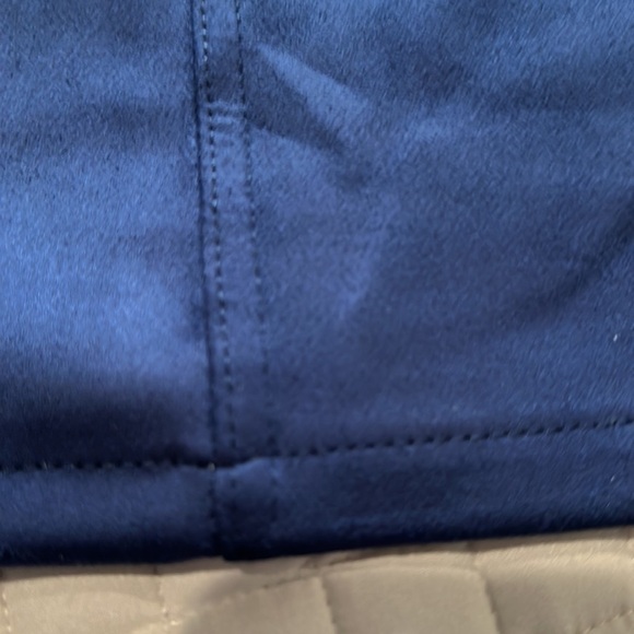 Persun Faux Suede Navy Skirt Size Large - Picture 3 of 7